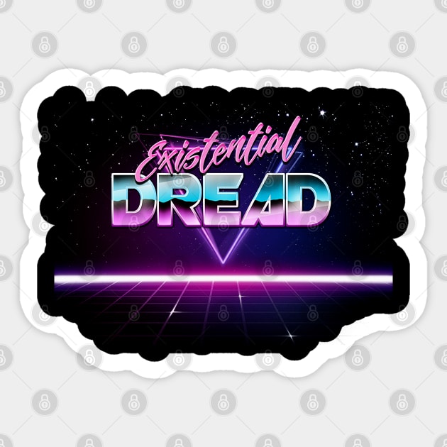 Existential Dread - Vaporwave Aesthetic Nihilism Design Sticker by DankFutura